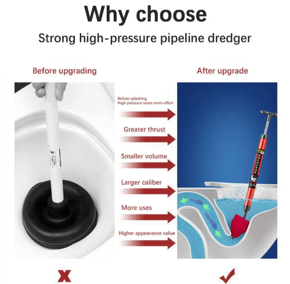 Gambar produk NUSIMBA Alat Pompa Sedot WC Toilet Unblock Plunger High Pressure - NU23