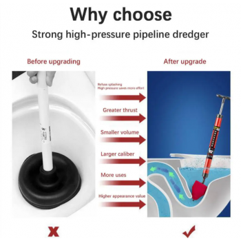 Gambar produk NUSIMBA Alat Pompa Sedot WC Toilet Unblock Plunger High Pressure - NU23