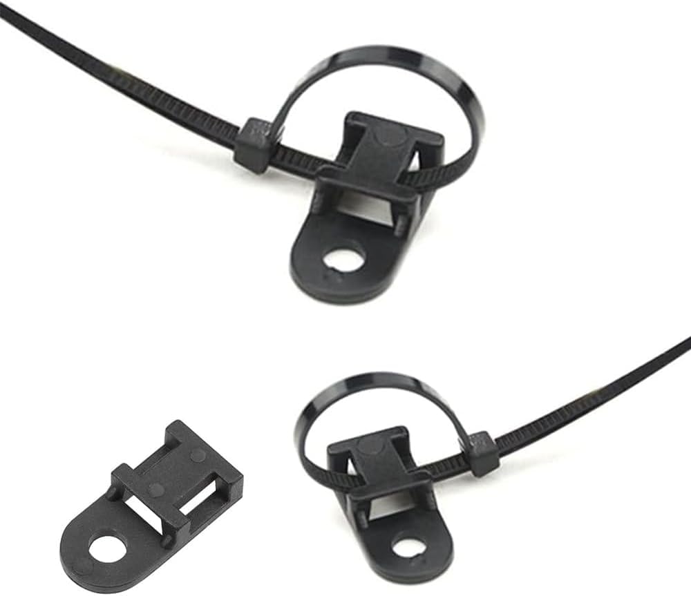 Gambar produk ZYCN Dudukan Kabel Ties Tie Mount Cord Organizer Saddle Shape 100 PCS - HC0-M3