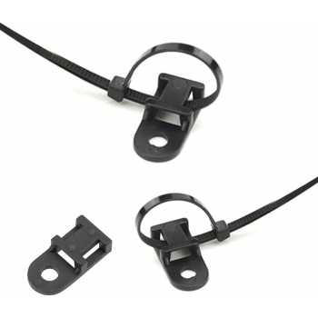 Gambar produk ZYCN Dudukan Kabel Ties Tie Mount Cord Organizer Saddle Shape 100 PCS - HC0-M3