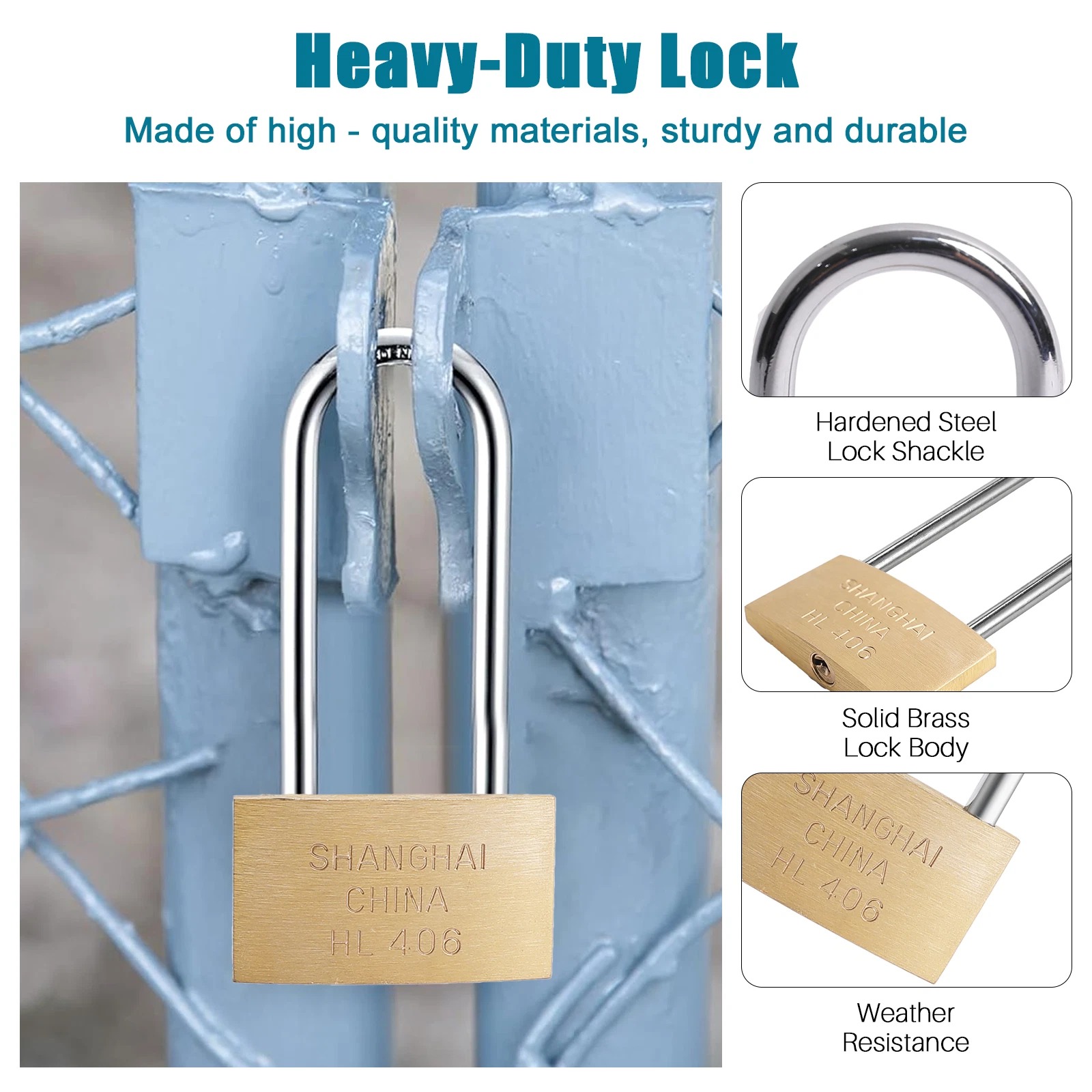 Gambar produk SHXH Gembok Rumah Anti Maling Padlock Copper Lock S - SHX127