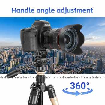 Gambar produk QZSD Gimbal Hidrolik Damping Tripod Pan-Tilt Head DSLR Aluminium Alloy - Q330