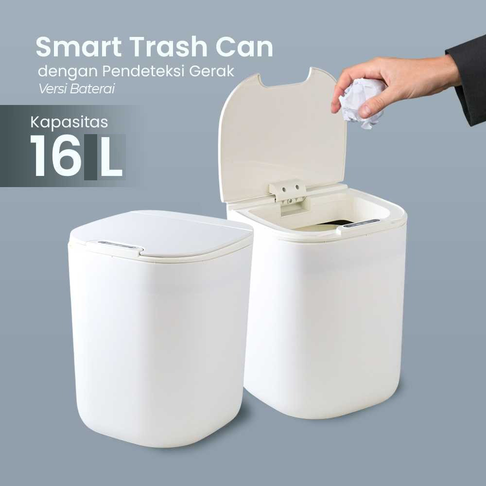 Gambar produk KIMD Tempat Sampah Smart Trash Motion Sensor 16L Versi Baterai - 599