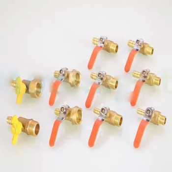 Gambar produk FMA Katup Bola Ball Valve Thread Connector Joint Copper Pipe 1/2 Inch Long Handle - DN15