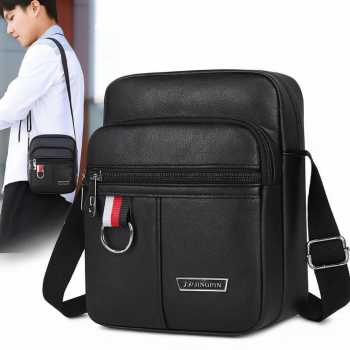 JINGPIN Tas Selempang Casual Pria Business Crossbody Bag PU Leather - JP2