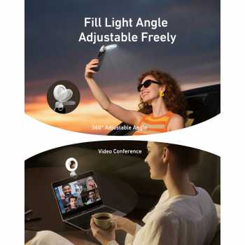 Gambar produk TELESIN Lampu Ring Light LED 3in1 Color Clip Mirror 300mAh 3.6W - P5-BGD-04