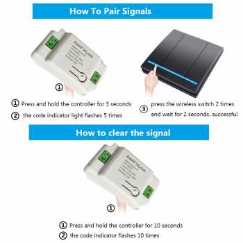 Gambar produk TaffHOME Saklar Lampu Wireless Dinding Tembok Lamp Switch RF 433MHz 3 Gang 3 Receiver - WHK01
