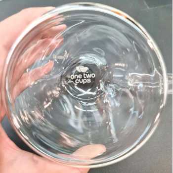 Gambar produk One Two Cups Cangkir Kopi Kaca Tahan Panas Double Wall Love Cup 140ml - CV2103l