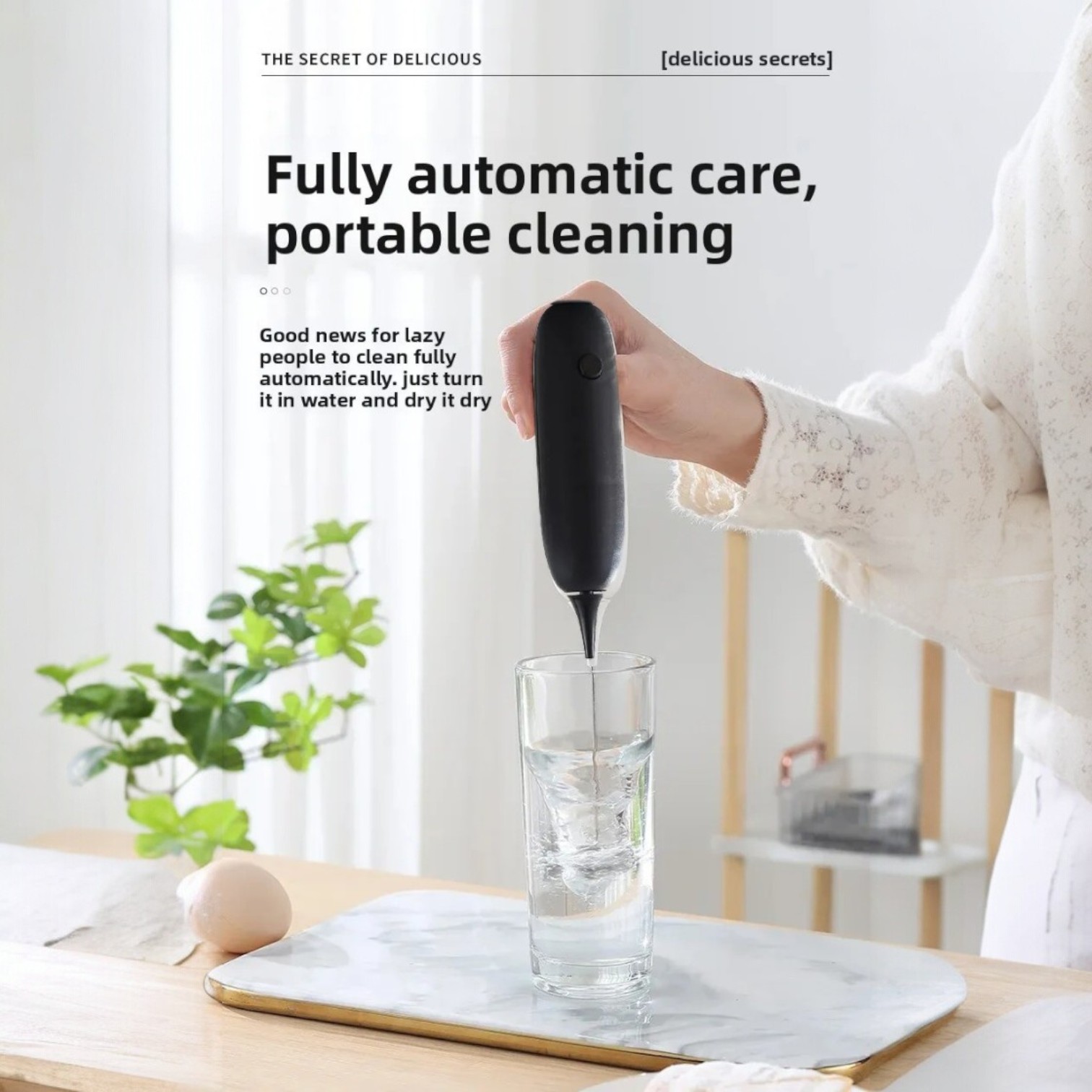 Gambar produk DVZ Hand Mixer Mini Pengocok Telur Kopi Milk Frother without Battery - DV-238