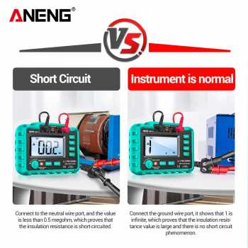 Gambar produk ANENG Digital Megger Megohmmeter 250/500/1000V 2000 Mega Ohm - MH11
