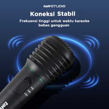 Gambar produk TaffSTUDIO Mikrofon Karaoke Profesional 2 in 1 Wireless Wired 2.4Ghz - WM-308