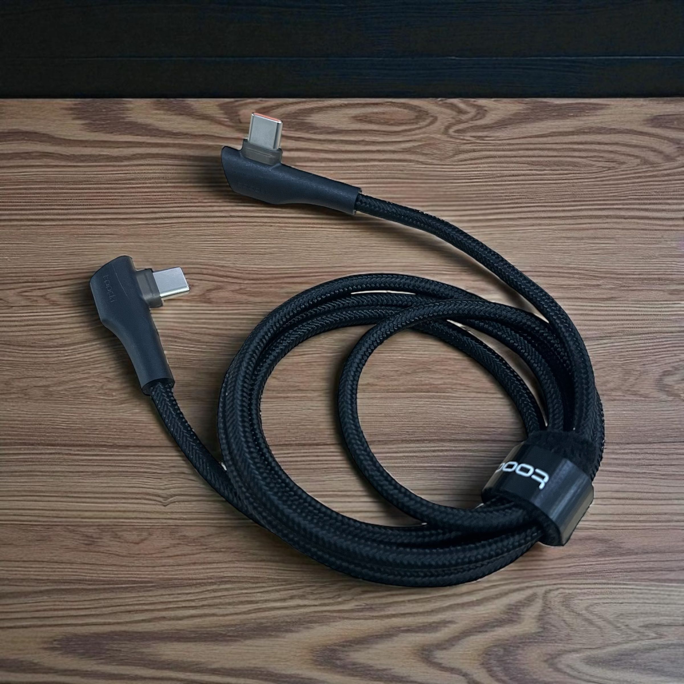 Gambar produk Toocki Kabel Data Type C to Type C Fast Charging Elbow 100W 5A 1M - TXCTT1-ZX01