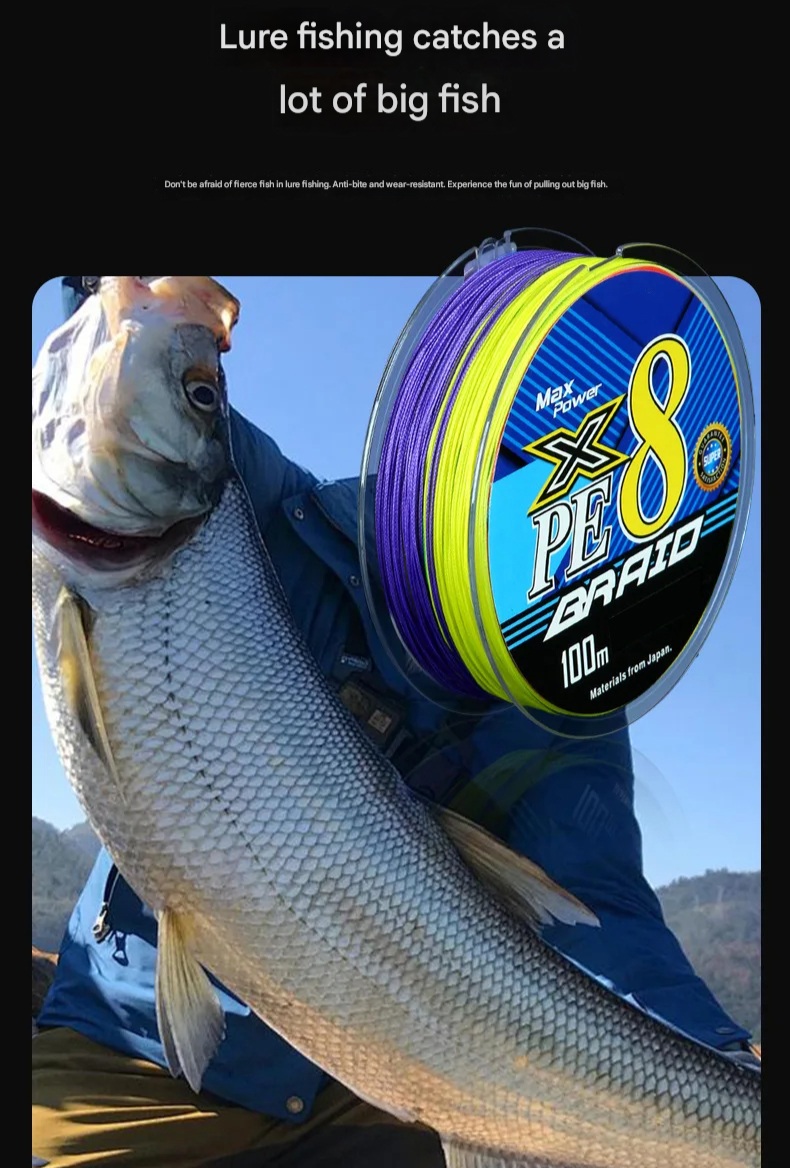Gambar produk TaffSPORT Senar Pancing PE 8 Braided Strand Fishing Line 100M 8.0 - X8