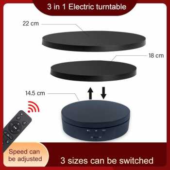 Gambar produk KNOTOUS Alas Putar Rotating Display Stand Turntable 3in1 with Remote - KN360