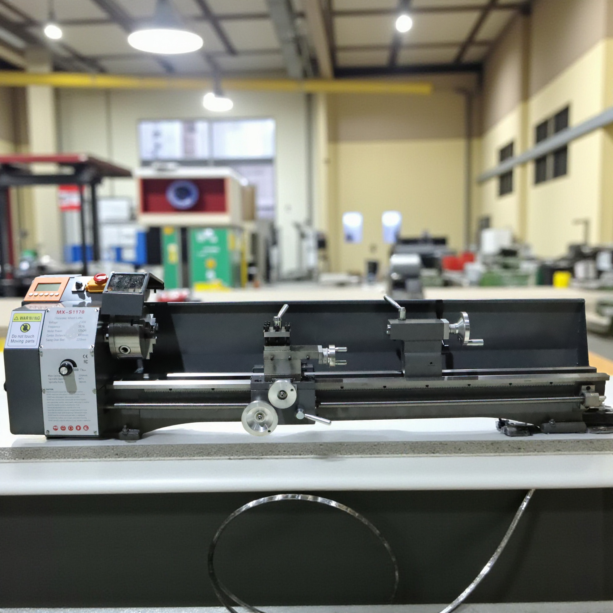 Gambar produk VEVOR Mesin Bubut Mini Lathe Beads Woodworking 2500RPM 1000mm 1250W - MX-S1170