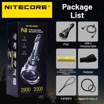 Gambar produk NITECORE Senter LED Flashlight Class 1 LEP 2000 Lumens 5500mAh IP68 - P40