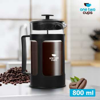 One Two Cups French Press Coffee Maker Pot Plunger Borosilicate - FN35