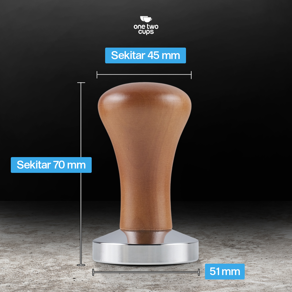 Gambar produk One Two Cups Tamper Kopi Espresso Coffee Press Powder Hammer 51mm - T15