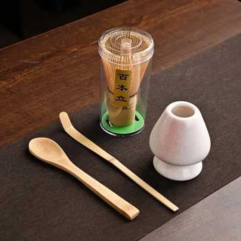 KIANA Matcha Set Kit Chasen Whisk Stand Chashaku Spoon 4 PCS - NA-712