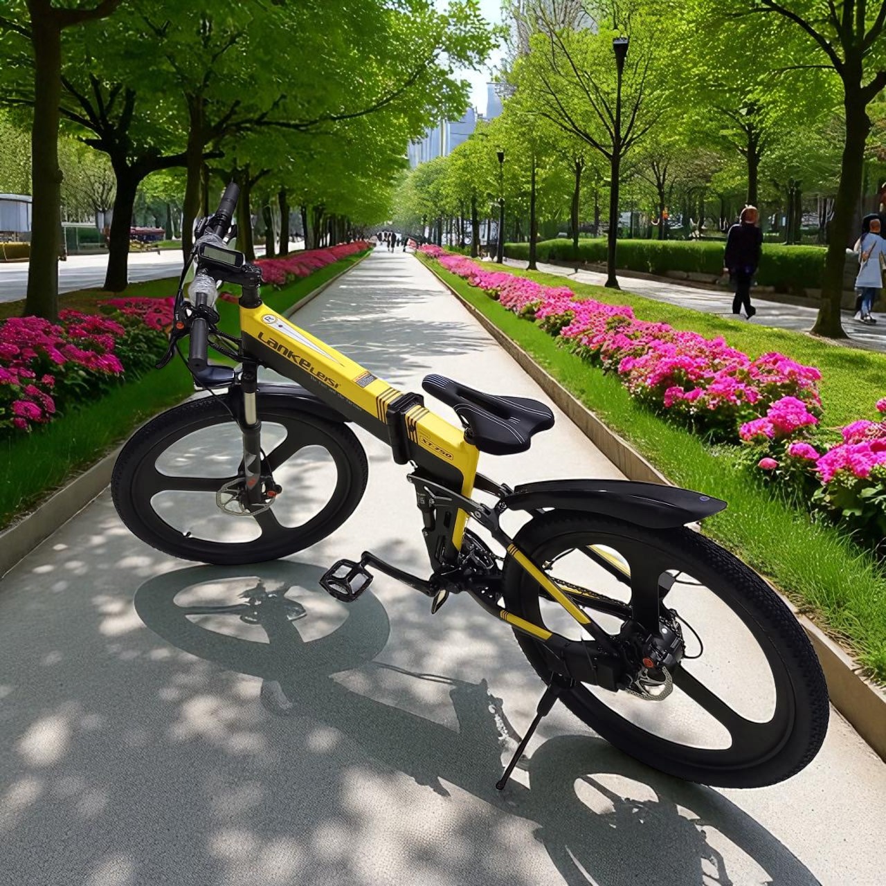 Gambar produk Lankeleisi Sepeda Listrik Lipat Folding Bike Sports Version 48V 10Ah - XT750