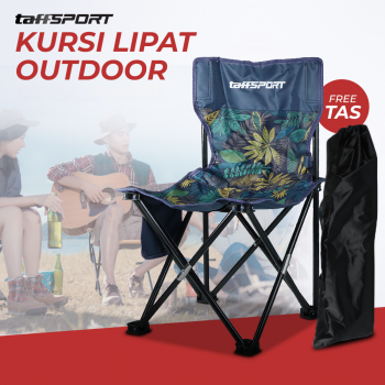 TaffSPORT Kursi Lipat Outdoor Camping Portable Oxford Folding Chair - OL3336