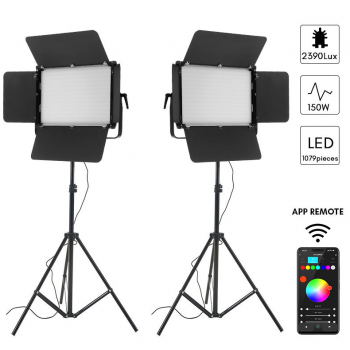 Gambar produk TOLIFO Lampu Kamera Foto Video Adjustable RGB LED Studio Flash 150W - GK-S150RGB