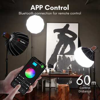 Gambar produk Tolifo Lampu Palm LED RGB Bowens Video Light 2700-6500K 100W - PL-100RGB