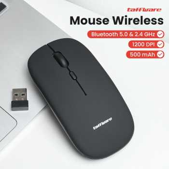 Taffware Mouse Wireless Bluetooth Optical 2.4GHz Silent Click 1600DPI - M8120G