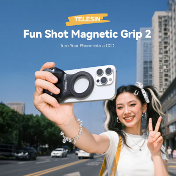 Gambar produk TELESIN Fun Shot Magnetic Phone DSLR Style Shutter Grip for iPhone - P5-MP-001BK