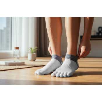 Gambar produk LUOYI Kaos Kaki Ankle Lima Jari Breathable Sock Pria 40-45 - T73001