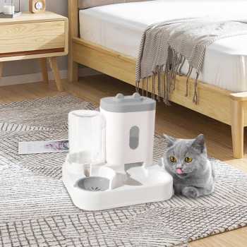 Gambar produk XYNYAN Tempat Makan Minum Anjing Kucing 2in1 Pet Food Water Dispenser - DC-168