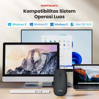 Gambar produk Taffware Mouse Wireless Bluetooth Optical 2.4GHz Silent Click 1200DPI - M8120G