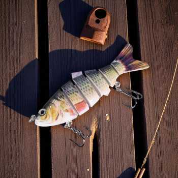BASSLER Umpan Pancing Ikan Lifelike Fish Bait Lure 6 Section 10cm 18g - BS180
