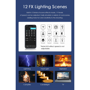 Gambar produk Tolifo Lampu Video LED Bi-Color COB Video Light 215W 6500K - X-220B Pro