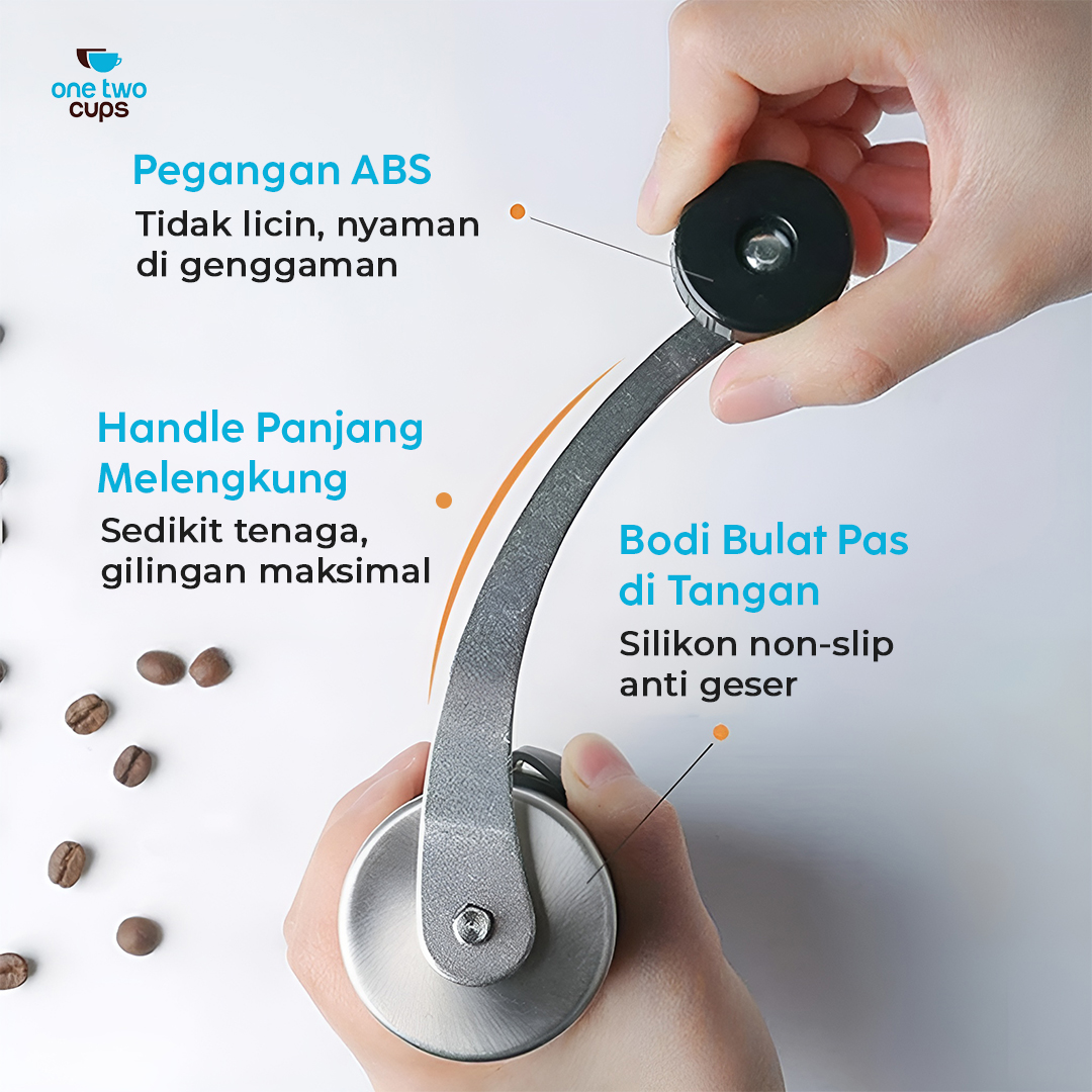 Gambar produk One Two Cups Alat Penggiling Kopi Manual Coffee Grinder Adjustable - OTC48