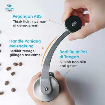 Gambar produk One Two Cups Alat Penggiling Kopi Manual Coffee Grinder Adjustable - OTC48