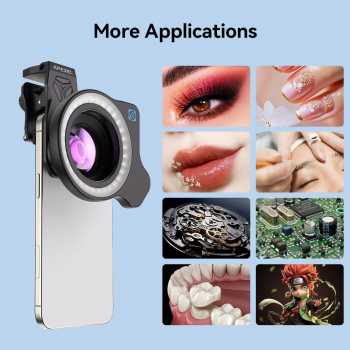 APEXEL Lensa Kamera HP 2in1 Macro Lens 50-110mm with Light - APL-HB100UFL