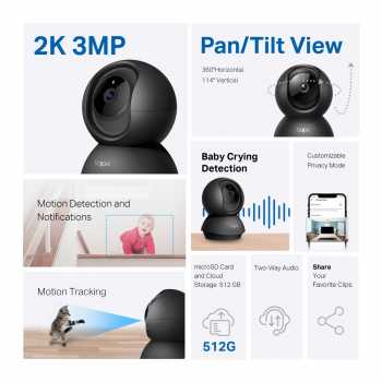 Gambar produk TP-LINK WiFi Camera CCTV Security Cam Pan/Tilt 2 Way Audio 2K - Tapo C211