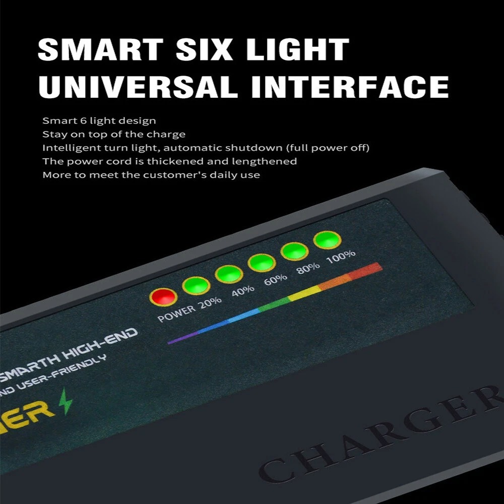 Gambar produk JHOPASS Charger Aki Sepeda Listrik Smart Battery Charger Portable 60V 20Ah - JH-20