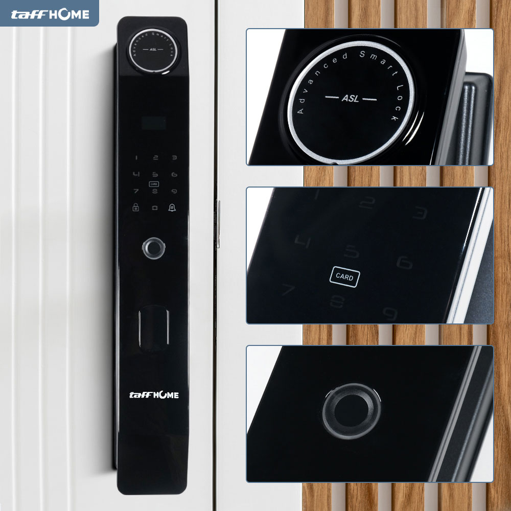 TaffHOME Smart Door Lock Fingerprint Password Card Cryptography Alarm - B35 Gambar produk TaffHOME Smart Door Lock Fingerprint Password Card Cryptography Alarm - B35