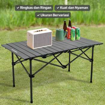 Gambar produk TaffSPORT Meja Lipat Piknik Portable Foldable Camping Table with Bag 95x55x50cm - AF59