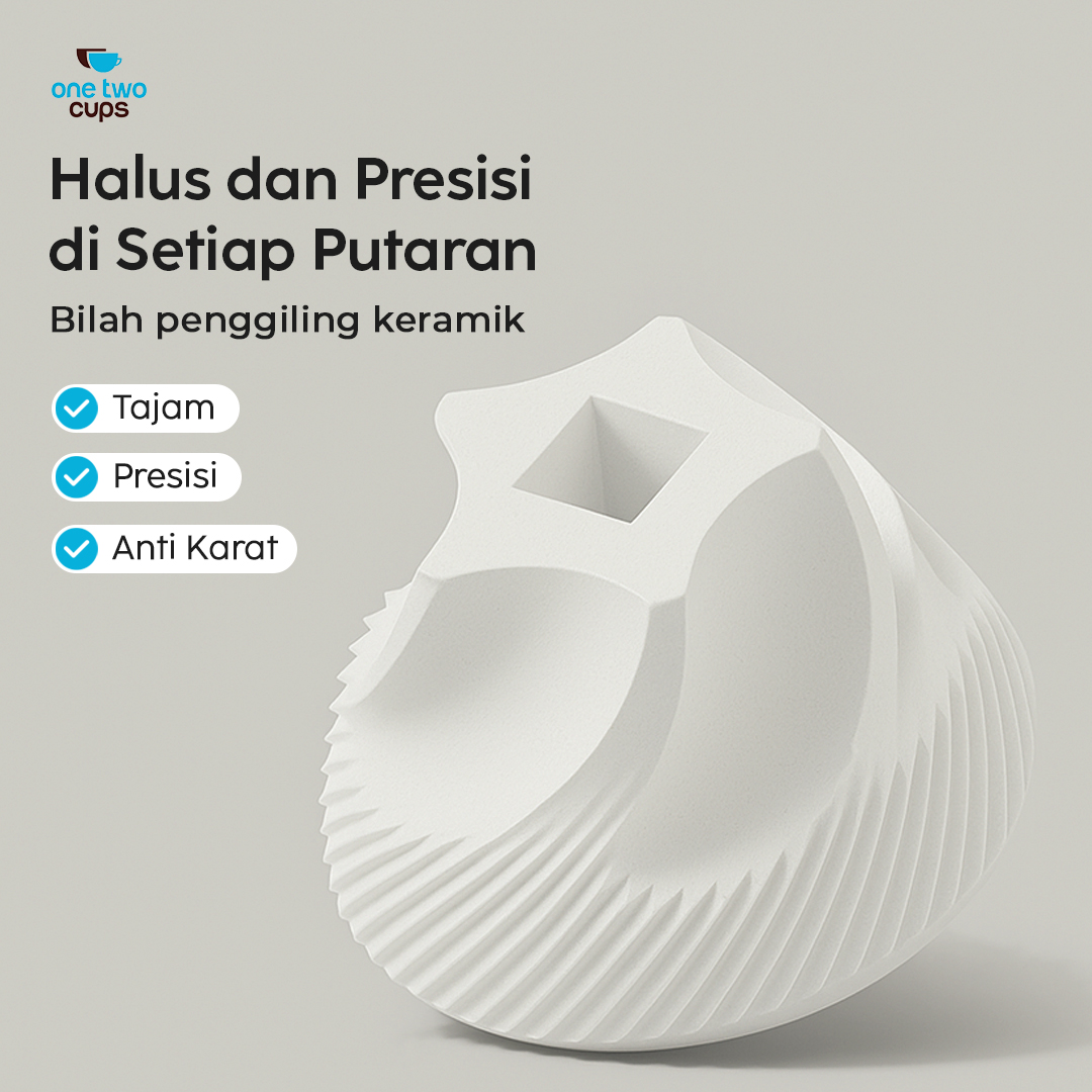 Gambar produk One Two Cups Alat Penggiling Kopi Manual Coffee Grinder Adjustable - OTC48