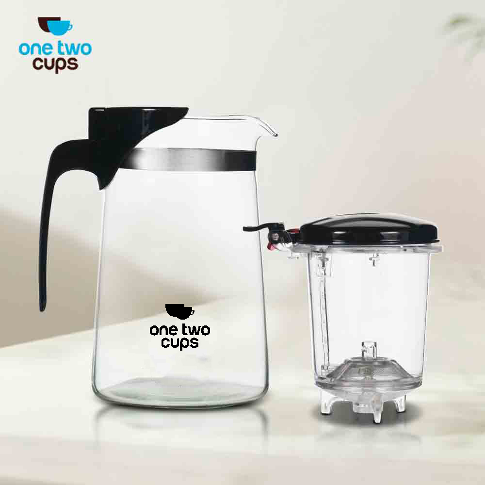 Gambar produk One Two Cups Teko Teh Kaca Saringan Tahan Panas Infuser Teapot 700ml - K1