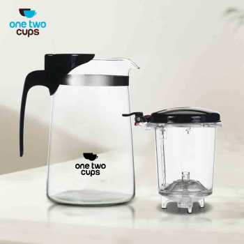 Gambar produk One Two Cups Teko Teh Kaca Saringan Tahan Panas Infuser Teapot 700ml - K1