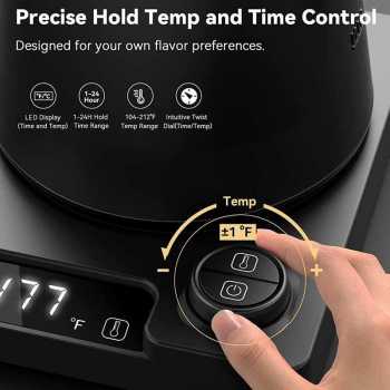 Gambar produk One Two Cups Teko Listrik Kopi Pemanas Air Leher Angsa 1200W 1L - KT10 PRO