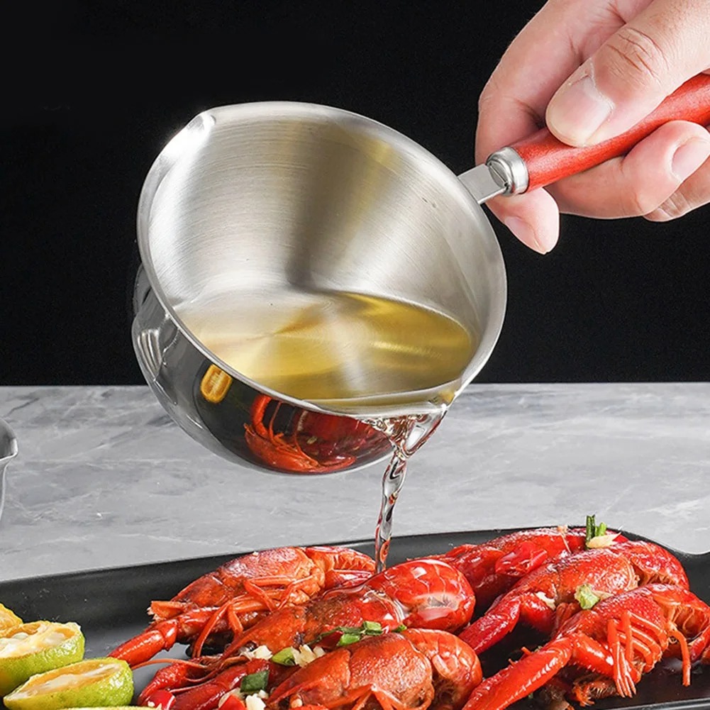 Gambar produk HARKO Panci Susu Mini Sauce Pan Stainless Steel 410 Dual Drainage 150ml - HK1