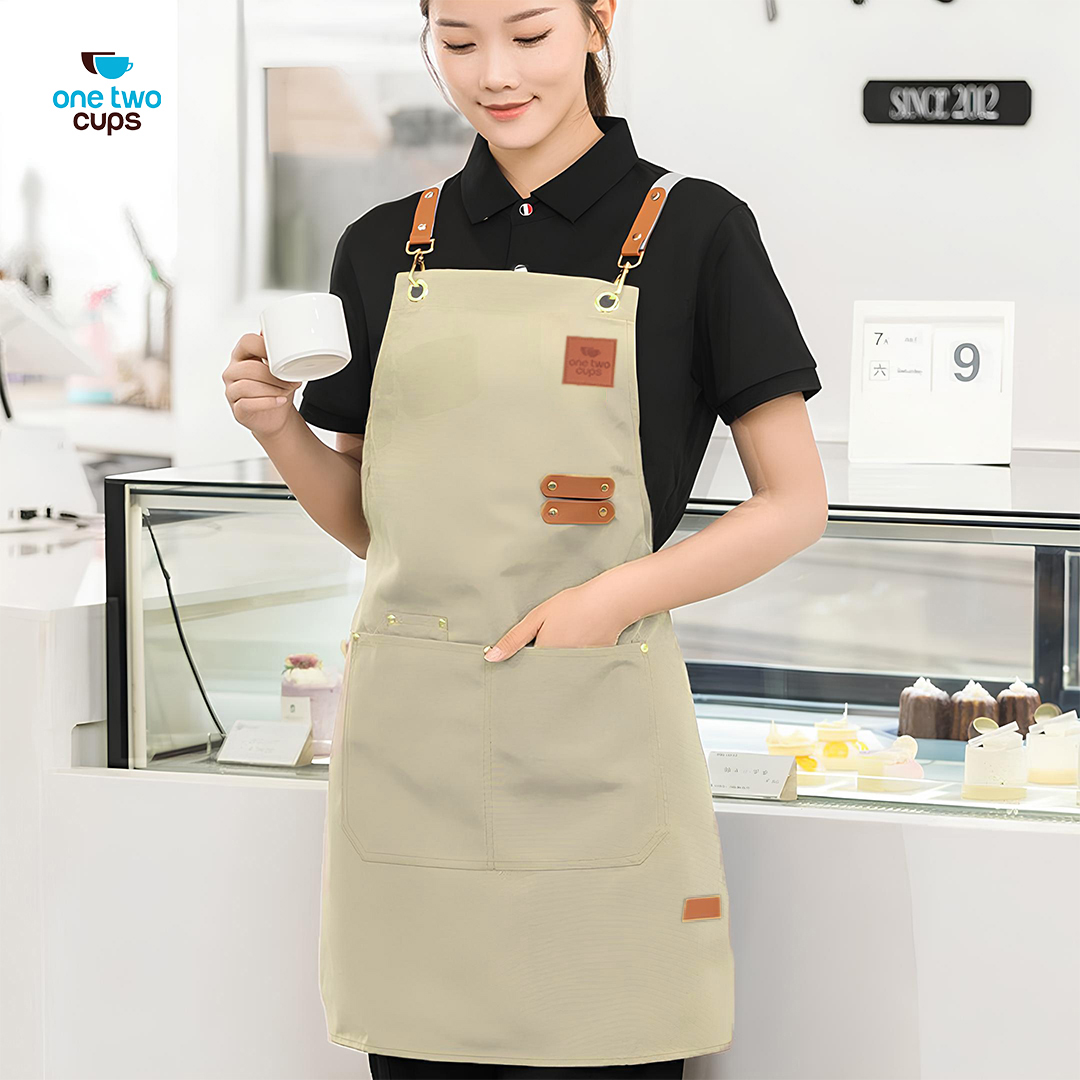 Gambar produk One Two Cups Celemek Masak Apron Anti Air dengan Kantong - SP01