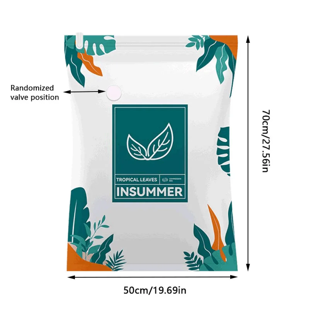 Gambar produk Ticify Kantong Plastik Vakum Pakaian Multifungsi Vacuum Bag 1 PCS 50x70cm - TF158