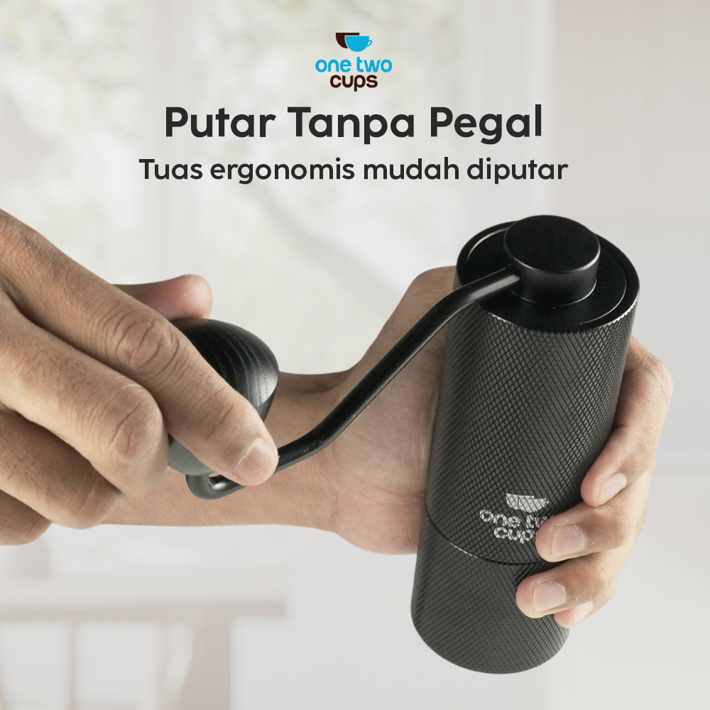 Gambar produk One Two Cups Alat Penggiling Kopi Manual Coffee Grinder Adjustable - JN60