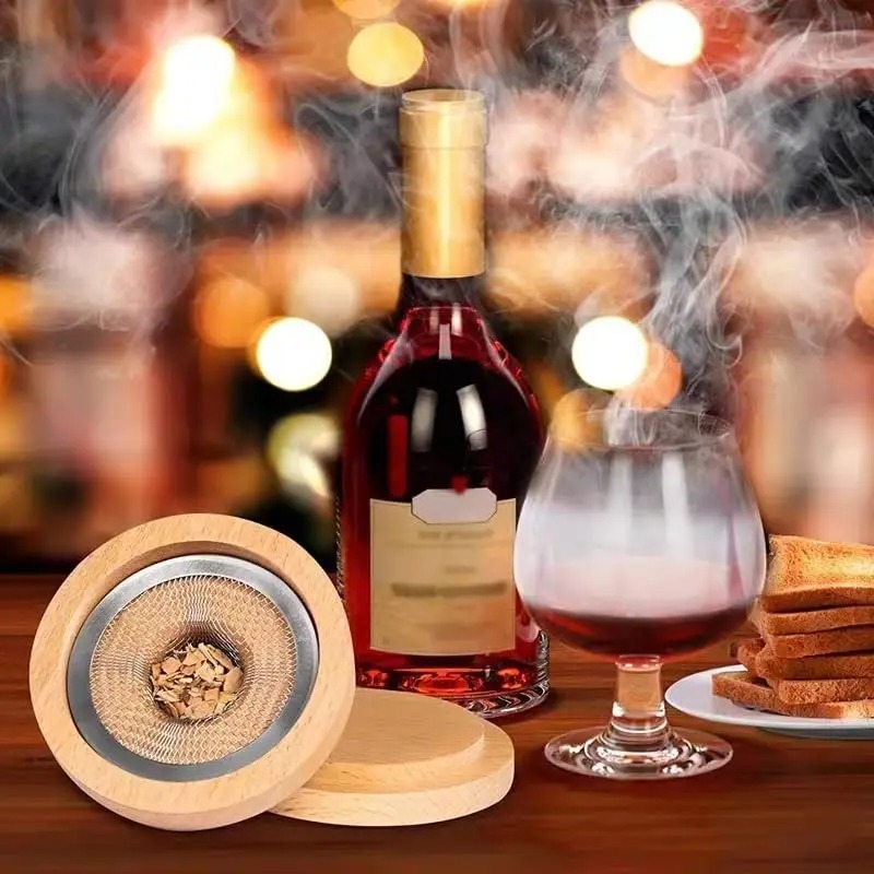 Gambar produk BORUiT Set Alat Pengasap Cocktail Wooden Smoker Kit with 5 Wood Chips - SK-300